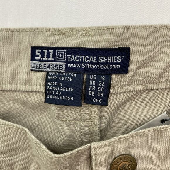 511 Tactical Pants Womens 18 Long Tan Khaki Cargo Pockets Utility EMT 64358 - Picture 7 of 12
